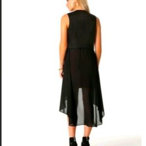 New With The Tag BEBE LAUREN LINEN &CHIFFON VEST